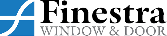 blue logomark with stylized F; text reading 'Finestra Window & Door'